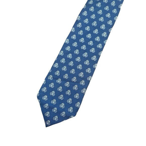 Vineyard Vines Men’s Blue Geometric Medallion 100% Silk Business Formal Neck Tie - Picture 2 of 5